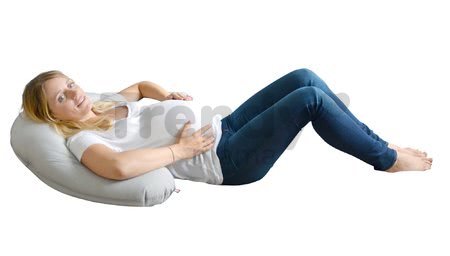 Dojciači vankúš Red Castle Big Flopsy Lin Fleur de Coton® šedý 170 cm prešívaný (93% bavlna/7% polyester)