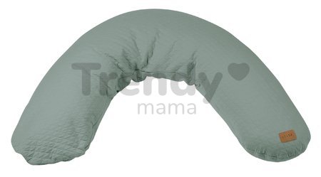 Dojčiaci vankúš Big Flopsy™ Beaba Fleur de Coton® Sage Green 170 cm prešívaný zelený