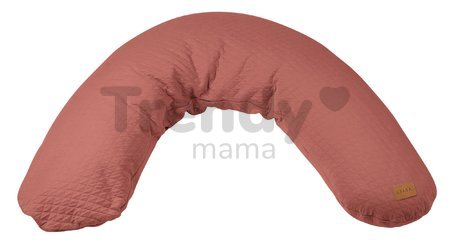 Dojčiaci vankúš Big Flopsy™ Beaba Fleur de Coton® Hot Sauce 170 cm prešívaný červený
