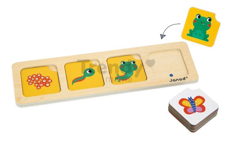 Vzdelávacia hra časová následnosť Záhrada The Garden Sequences Cards Janod 40 kariet
