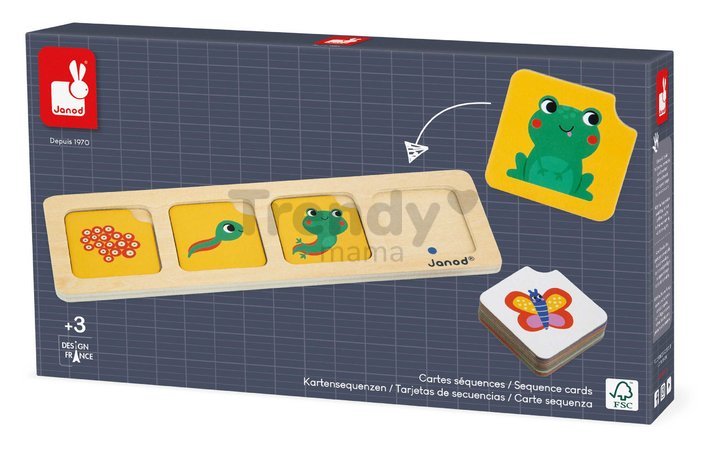Vzdelávacia hra časová následnosť Záhrada The Garden Sequences Cards Janod 40 kariet