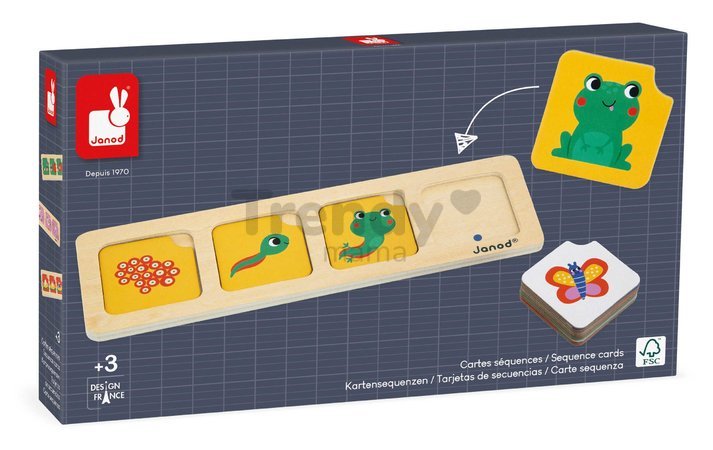 Vzdelávacia hra časová následnosť Záhrada The Garden Sequences Cards Janod 40 kariet