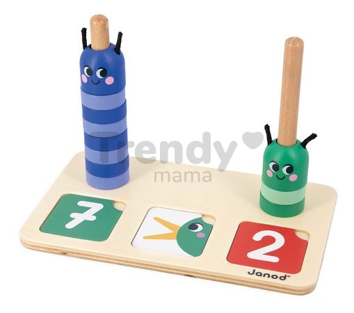 Vzdelávacia hra skladanie a porovnávanie Čísla Number Compo and Comparison Janod 56 dielov J05085