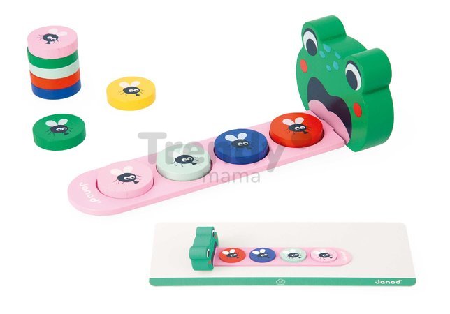 Vzdelávacia hra algoritmy Žabka Froggy Alhorithms Janod 2 varianty hry 53 dielov J05088