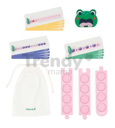 Vzdelávacia hra algoritmy Žabka Froggy Alhorithms Janod 2 varianty hry 53 dielov J05088