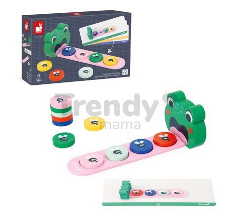 Vzdelávacia hra algoritmy Žabka Froggy Alhorithms Janod 2 varianty hry 53 dielov J05088