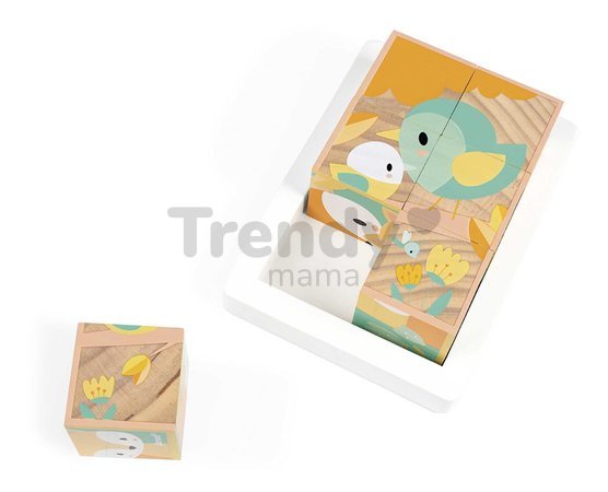 Drevené obrázkové kocky Zvieratká Block Tray Pure Janod 6 dielov od 12 mes J05158