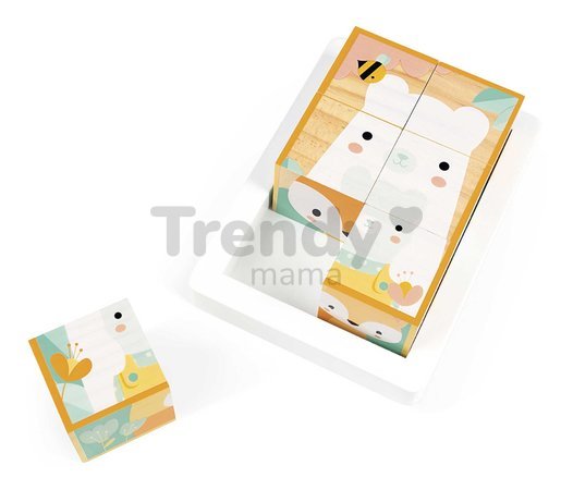 Drevené obrázkové kocky Zvieratká Block Tray Pure Janod 6 dielov od 12 mes J05158