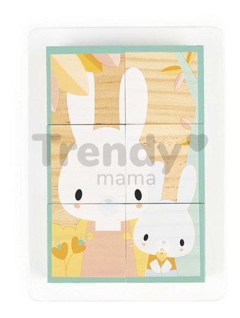 Drevené obrázkové kocky Zvieratká Block Tray Pure Janod 6 dielov od 12 mes J05158