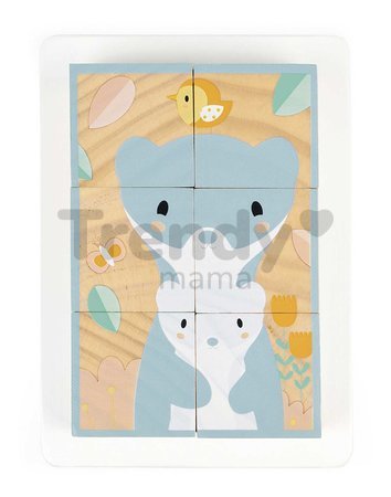 Drevené obrázkové kocky Zvieratká Block Tray Pure Janod 6 dielov od 12 mes J05158
