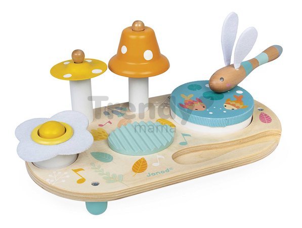 Drevený hudobný stolík Musical Table Pure Janod 5 hudobných nástrojov od 12 mes J05164