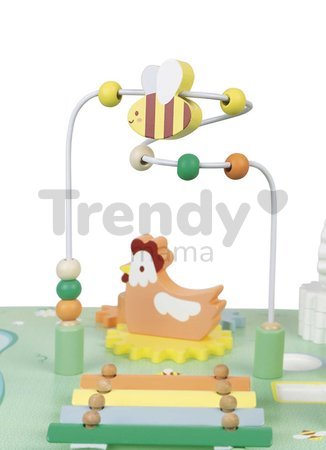 Drevený didaktický stolík Lúka s aktivitami Meadow Activity Table Janod 7 aktivít od 12 mes J05327