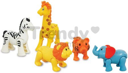 Zvieratká z džungle Safari Kiddieland 5 druhov s pohyblivými časťami a klik zvukom od 12 mes
