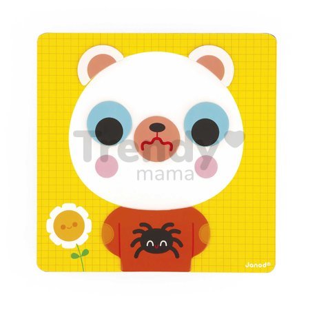 Magnetická hra Emócie a pocity Medveď The Emotions Bear Janod s predlohami 30 dielov od 24 mes J05447