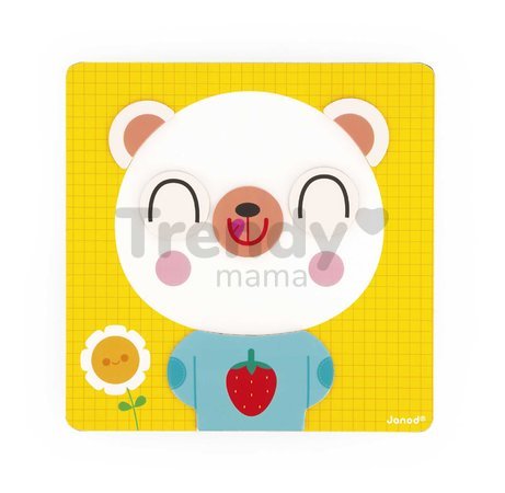 Magnetická hra Emócie a pocity Medveď The Emotions Bear Janod s predlohami 30 dielov od 24 mes J05447