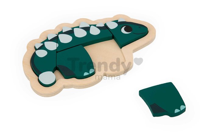 Drevené vkladacie puzzle Dinosaury 4v1 Dino Progressive Puzzle Janod 2-3-4-5 dielov od 18 mes