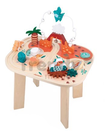 Drevený didaktický stolík Dinosaurus Dino Activity Table Janod s aktivitami od 12 mes J05825