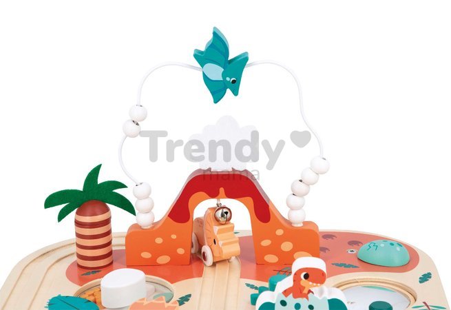Drevený didaktický stolík Dinosaurus Dino Activity Table Janod s aktivitami od 12 mes J05825