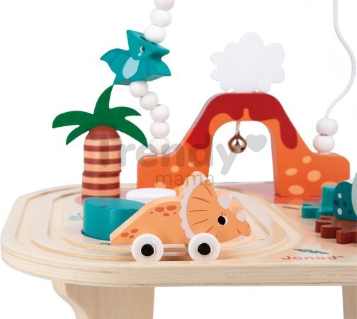 Drevený didaktický stolík Dinosaurus Dino Activity Table Janod s aktivitami od 12 mes J05825