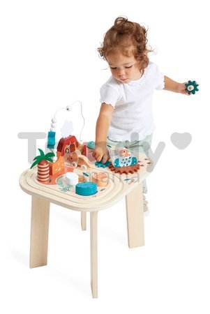 Drevený didaktický stolík Dinosaurus Dino Activity Table Janod s aktivitami od 12 mes J05825