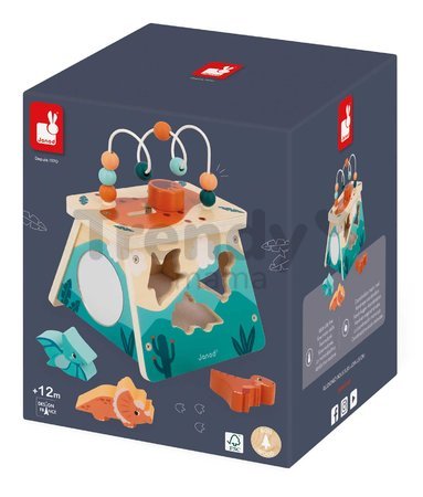 Drevená didaktická hračka Sopka Dino Multiactivity Volcano Janod multifunkčná od 12 mes J05827