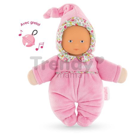 Bábika Babidoux Blossom Garden Mon Doudou Corolle s modrými očami a hrkálkou 20 cm od 0 mes