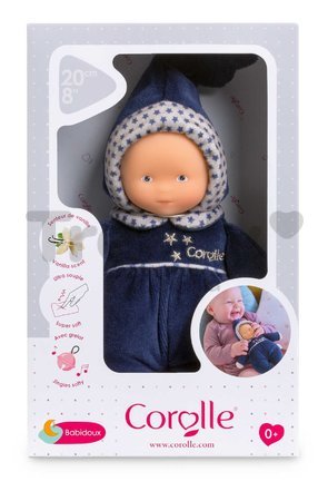 Bábika Babidoux Navy Blue Starry Dreams Mon Doudou Corolle s modrými očami a hrkálkou 20 cm od 0 mes
