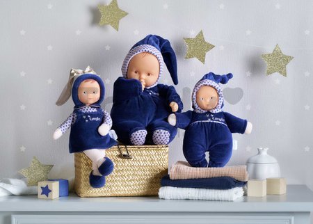 Bábika Babidoux Navy Blue Starry Dreams Mon Doudou Corolle s modrými očami a hrkálkou 20 cm od 0 mes