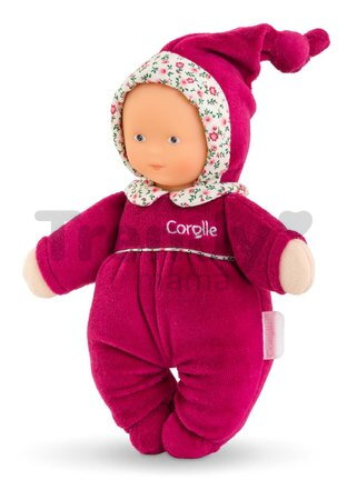 Bábika Babidoux Pink Grenadine Mon Doudou Corolle s modrými očami a hrkálkou 20 cm od 0 mes