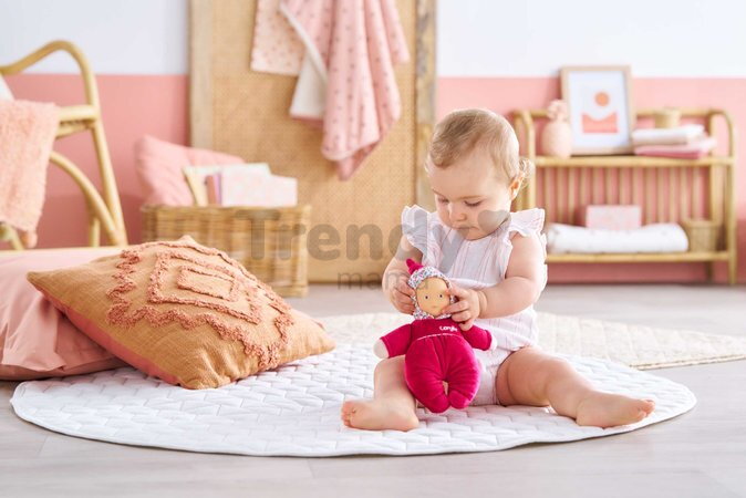 Bábika Babidoux Pink Grenadine Mon Doudou Corolle s modrými očami a hrkálkou 20 cm od 0 mes