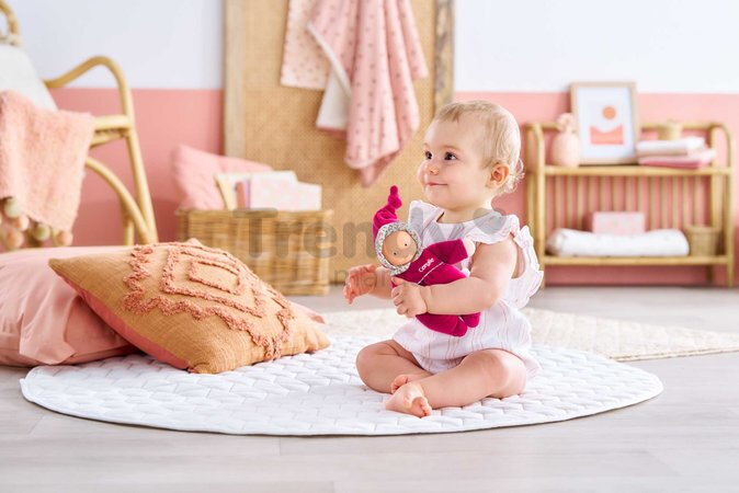 Bábika Babidoux Pink Grenadine Mon Doudou Corolle s modrými očami a hrkálkou 20 cm od 0 mes