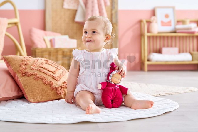 Bábika Babidoux Pink Grenadine Mon Doudou Corolle s modrými očami a hrkálkou 20 cm od 0 mes