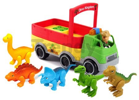 Nákladné auto s 5 dinosaurami Dino Safary Truck Kiddieland s pohyblivými časťami a so zvukom a svetlom od 12 mes