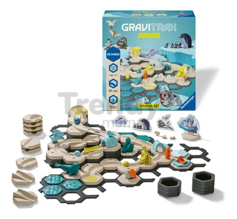 Guľôčková dráha Ľadový svet Štartovacia sada Starter Set Ice Junior GraviTrax 101 dielikov s figúrkami zvieratiek
