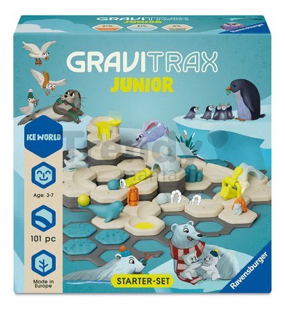 Guľôčková dráha Ľadový svet Štartovacia sada Starter Set Ice Junior GraviTrax 101 dielikov s figúrkami zvieratiek