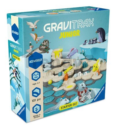 Guľôčková dráha Ľadový svet Štartovacia sada Starter Set Ice Junior GraviTrax 101 dielikov s figúrkami zvieratiek