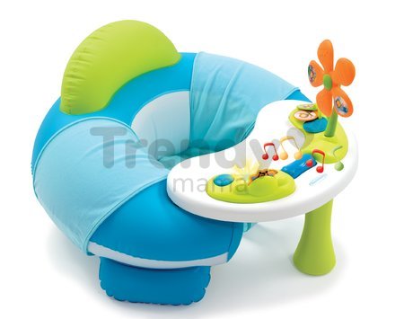 Nafukovacie kreslo Cotoons Smoby s didaktickým stolom modré/ružové od 6 mes