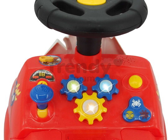 Odrážadlo Spidey Adventure Ride On Kiddieland so zvukom a svetlom od 12 mes