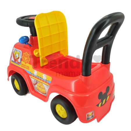 Odrážadlo hasičské auto Mickey Fire Truck Kiddieland so zvukom a svetlom a úložným priestorom pod sedadlom od 12 mes