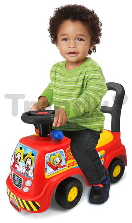 Odrážadlo hasičské auto Mickey Fire Truck Kiddieland so zvukom a svetlom a úložným priestorom pod sedadlom od 12 mes