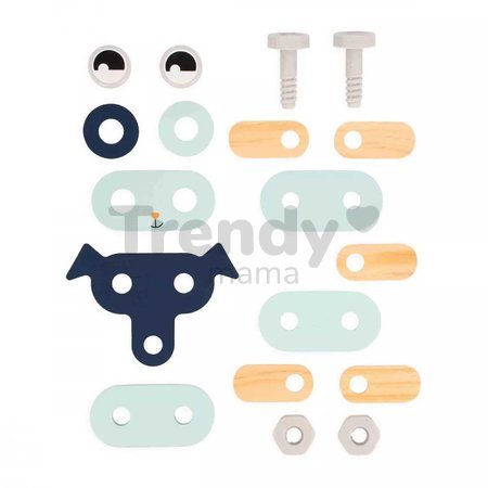 Drevená stavebnica Zvieratká DIY Pet BricoKids Janod 53 dielov J06450