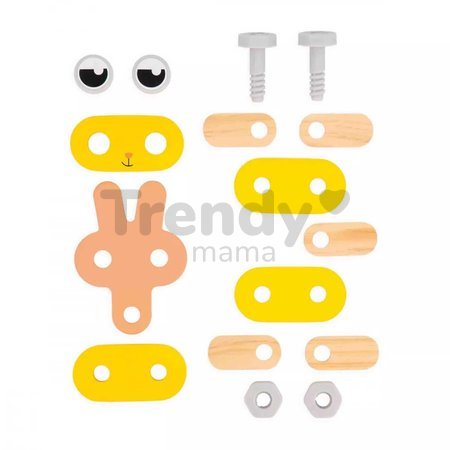 Drevená stavebnica Zvieratká DIY Pet BricoKids Janod 53 dielov J06450