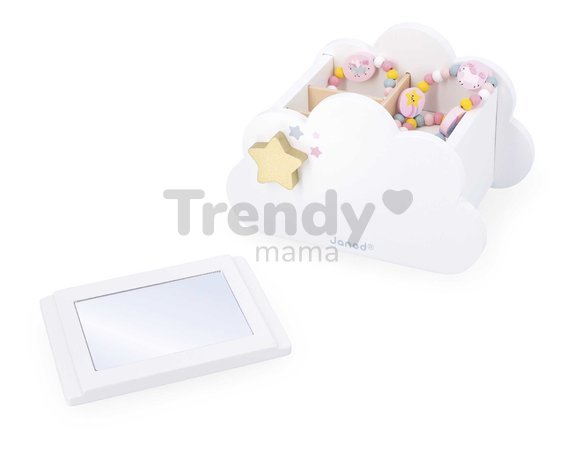 Drevená šperkovnica Jednorožec Jewellery Box Unicorn Janod s náhrdelníkom a náramkom J06462