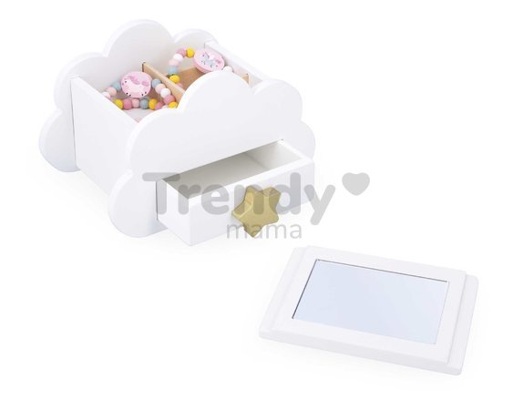 Drevená šperkovnica Jednorožec Jewellery Box Unicorn Janod s náhrdelníkom a náramkom J06462
