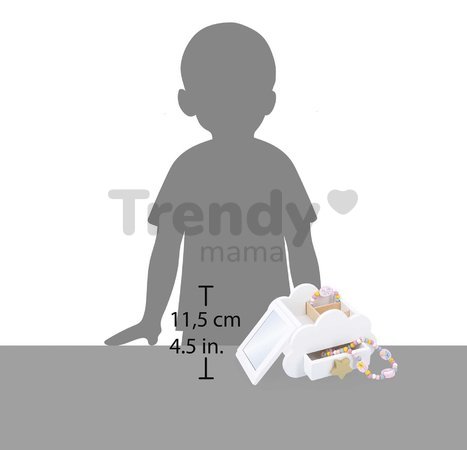 Drevená šperkovnica Jednorožec Jewellery Box Unicorn Janod s náhrdelníkom a náramkom J06462