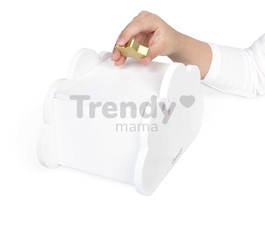 Drevená šperkovnica Jednorožec Jewellery Box Unicorn Janod s náhrdelníkom a náramkom J06462