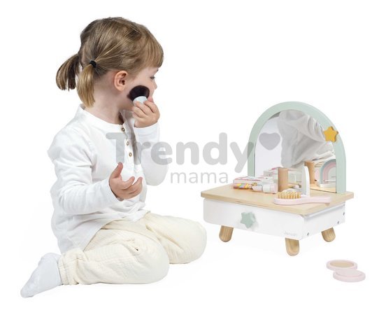 Drevený kozmetický stolík Jednorožec Small Dressing Table Unicorn Janod so zrkadlom 7 doplnkov