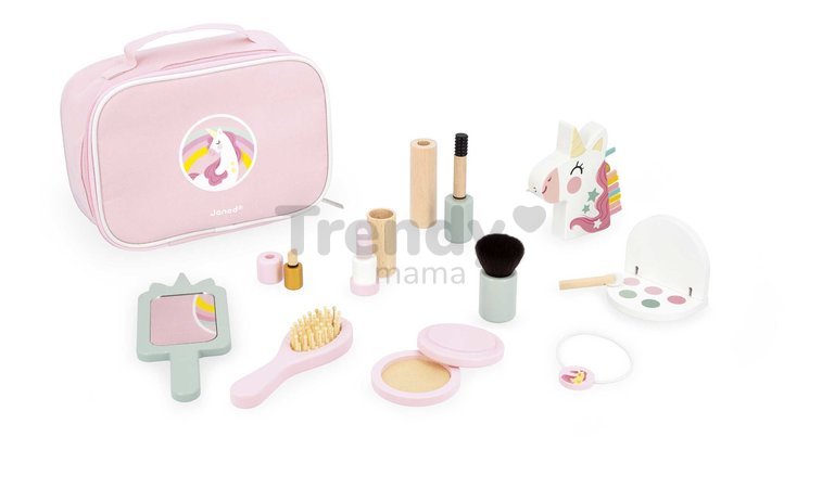 Kozmetický kufrík Jednorožec Vanity Suitcase Unicorn Janod 10 doplnkov