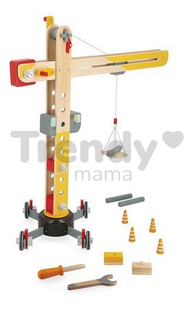 Drevený žeriav Large Crane Bolid Janod 11 dielov J06468