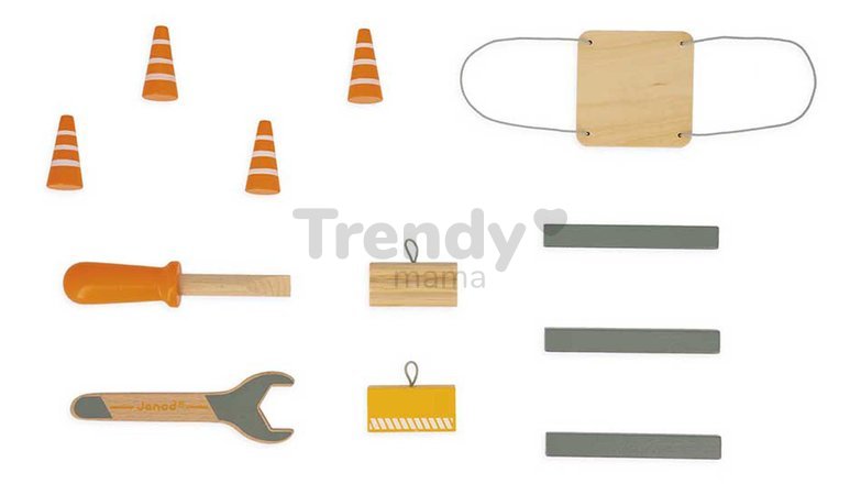 Drevený žeriav Large Crane Bolid Janod 11 dielov J06468
